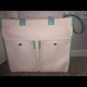 Tiffany & Co Leather & Canvas Satchel